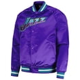 thumbnail image 2 of Men's Mitchell & Ness Purple Utah Jazz Hardwood Classics  Throwback Wordmark Raglan Full-Snap Jacket, 2 of 3