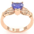 thumbnail image 5 of Claddagh Tanzanite Ring In Solid 14k Rose Gold, 5 of 6