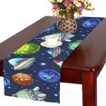 thumbnail image 2 of BSDHOME Comic Space Table Runner Home Decor 16x72 Inch, Planets Spaceships Rocket Cat Table Cloth Runner for Wedding Party Banquet Decoration, 2 of 5