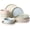 Multicolor, variant on Famiware Star 12-Piece Kitchen Dish Set (Set Of 4), Light Blue with Brown Rim