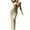 Beige, variant on Women's Sleeveless High-Neck One-Piece Swimsuit with Open Back, Lace-Up Cutout Accents, Form-Fitting Stretch Fabric Black M