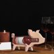 thumbnail image 4 of Estante grande para vino, estante de madera para vino, estante para vino, adornos para cerdos, adornos para gabinete de vino, organizador de café, 4 of 5
