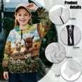 thumbnail image 6 of Chririnla Alpacas Daisy Sunflower Girls Zip Up Sweatshirt Quarter Zip Up Pullover Sweatshirts Lightweight Comfy Casual Trekking for School Gym Run Daily Use Size 13-14, 6 of 7