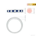 thumbnail image 6 of ANGARA Natural Channel Square Sapphire and Diamond Half Eternity Ring in 14K White Gold for Women (Size-2.4mm) | September Birthstone, Anniversary, Jewelry Gift for Women | Natural Blue Sapphire Ring, 6 of 11