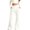 White, variant on BFHHYA Girls Flare Sweatpants Fleece Elastic Waist Trousers Kids Soild Color Casual Bootcut with Side Pockets Fall Winter Trendy Bell Bottom Pants