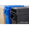 thumbnail image 6 of Tall trash can with rotating lid, 23 gallons, space-saving slim design, easy to remove trash bags, with handle for easy carrying, suitable for indoor/outdoor use, plastic, black, 1 piece., 6 of 7