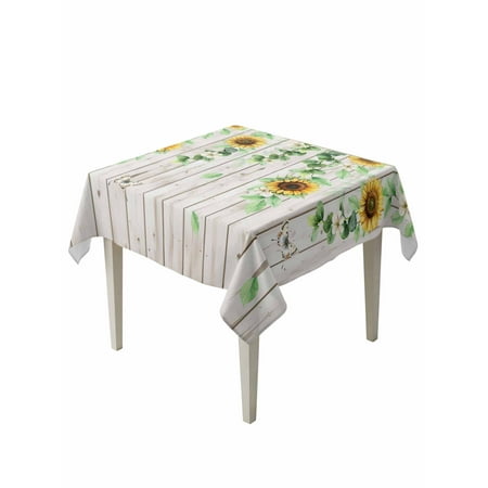 Sunflower Table Cloth Green Botanical Summer Spring Vintage Waterproof Tablecloth for Square Tables Reusable Washable Fabric Table Cover for Restaurant Kitchen Dining Tables 54 x54 Sunflower Table Cloth Green Botanical Summer Spring Vintage Waterproof Tablecloth for Square Tables Reusable Washable Fabric Table Cover for Restaurant Kitchen Dining Tables 54 x54