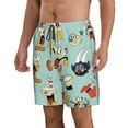thumbnail image 2 of Characters Cuphead Show Men's Beach Shorts Swim Trunks Casual Quick Dry Board Shorts Swimwear with Mesh Lined and Pockets, 2 of 8