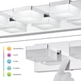 thumbnail image 5 of 3-Light LED Vanity Light, 18.1 Inch Dimmable Bathroom Light Fixtures Over Mirro 6000K, Polished Chrome Modern, 5 of 9