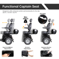 thumbnail image 6 of 4-Wheel Mobility Scooter with All Terrain & Electric Powered, 1000W Limit, 6 of 14