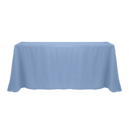 

Ultimate Textile (2 Pack) 108 x 156-Inch Rectangular Polyester Linen Tablecloth with Rounded Corners - for Wedding Restaurant or Banquet use Slate Blue