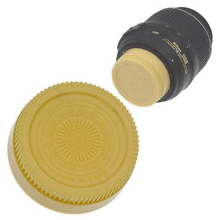 Fotodiox Cap-Rear-Nikon-Gold Designer Rear Lens Cap for All Nikon & Nikkor F Lenses Gold