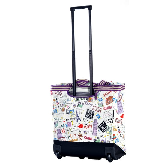 olympia usa cosmopolitan rolling shopper tote