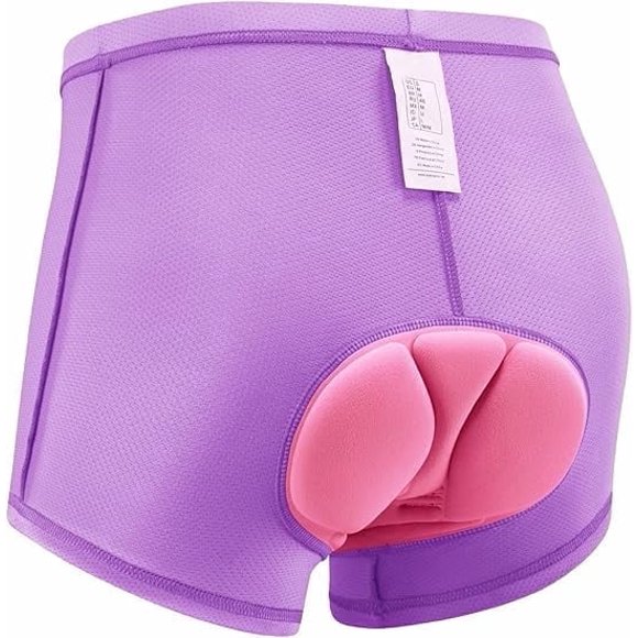 Qualidyne Ropa Interior de Bicicleta Acolchada 4D para Mujer, Shorts con Forro Transpirable para Ciclismo de Carretera y Montaña