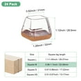 thumbnail image 3 of Uxcell 24-Pack Protectores de Piso para Patas de Silla, Copas de Silicona de 0.86-1.1 Pulgadas, Almohadillas de Muebles de Fieltro, Cubiertas de Patas de Silla [Blanco Transparente], 3 of 7