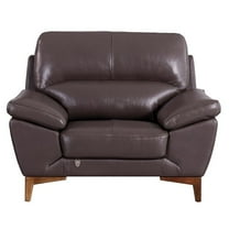 EK080 Taupe (Brown) Color With Italian Leather Chair