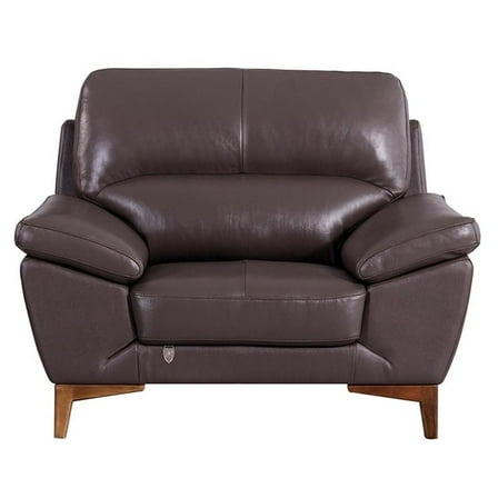 EK080 Taupe (Brown) Color With Italian Leather Chair