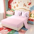 thumbnail image 3 of Manfei Merry Xmas 7 Pieces Full Size Bedding Sets,Cute Christmas Santa Hat Full Size Bed in a Bag,Pink Reversible, 3 of 7