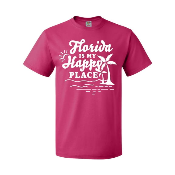 Inktastic Florida is My Happy Place with Palm Trees T-Shirt