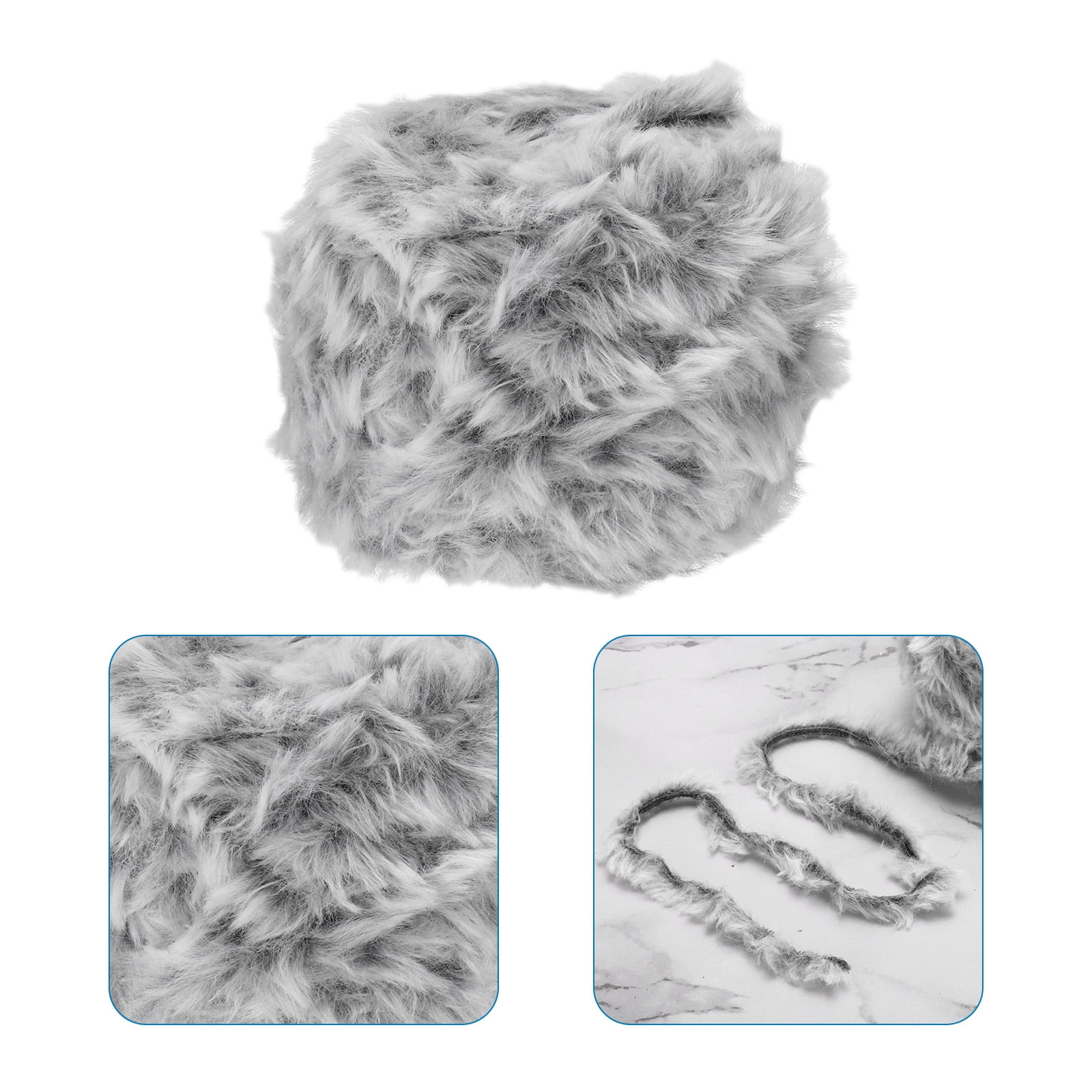 Fil Fausse Fourrure Duveteux - 4 Écheveaux Polyester Doux - 35 Yards - Crochet Couverture Tapis