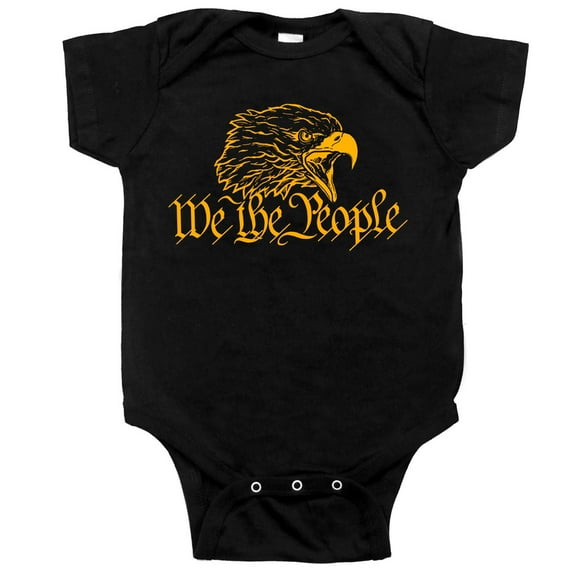 Hot Leathers GYS1060 Kids Baby We The People Black Onesie 6 months