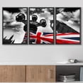 thumbnail image 3 of wall26 Framed Canvas Print Wall Art Set Vibrant United Kingdom Flag &amp; Big Ben in London Cityscape Cultural Photography Modern Art Rustic Ultra for Living Room, Bedroom, Office - 24"x36", 3 of 5