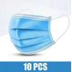 thumbnail image 4 of ZHAOCHENG 100 piezas de mascarillas desechables antivirus para la cara y la boca, con filtro de 3 capas, a prueba de polvo, con lazos para las orejas, no tejidas (100 tabletas), 4 of 5