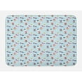 thumbnail image 1 of Summer Bath Mat, Girls and Accessories in a Swimming Pool Depicted in Style, Plush Bathroom Decor Mat with Non Slip Backing, 29.5" X 17.5", Pale Blue Multicolor, by Ambesonne, 1 of 2