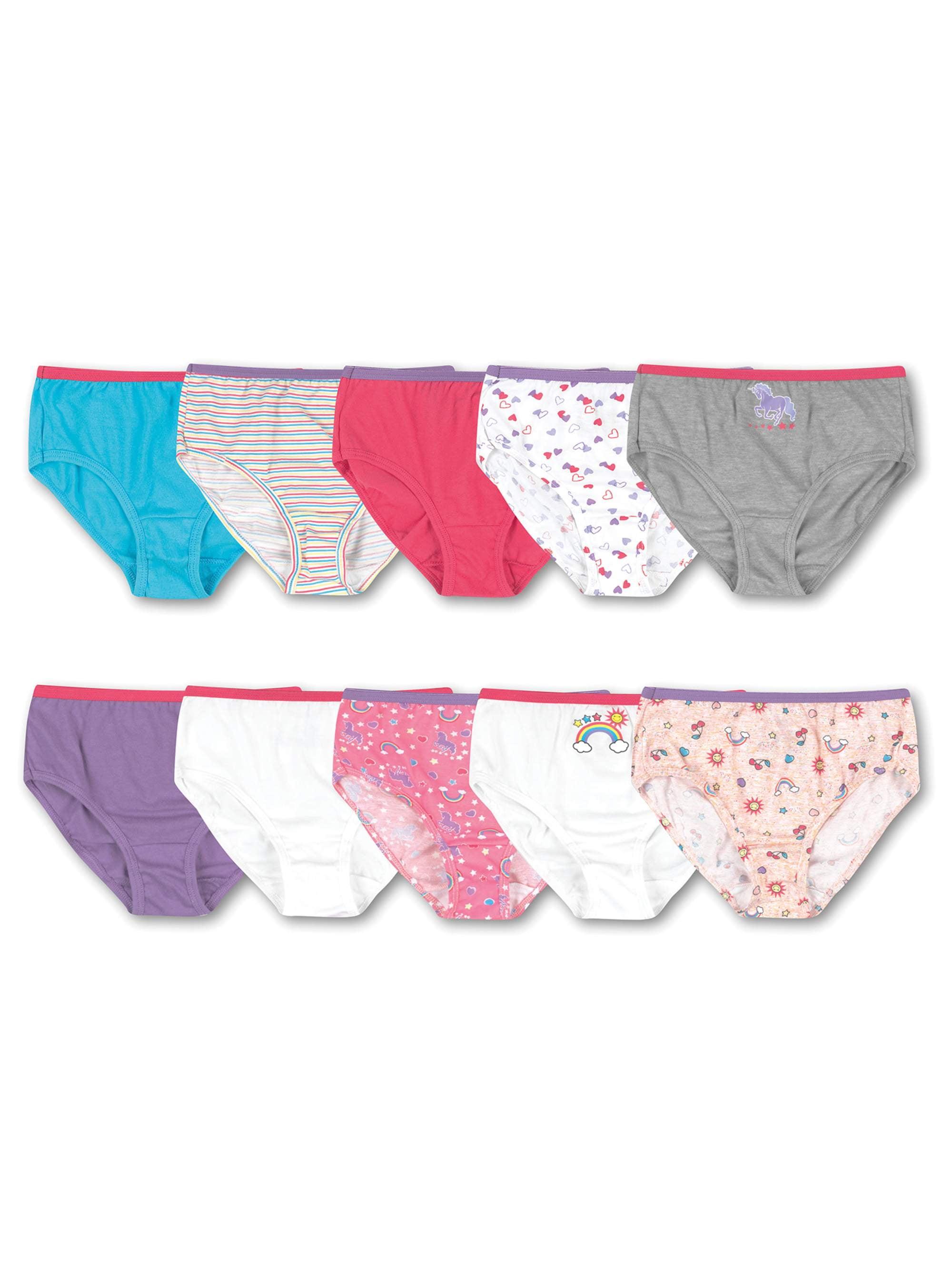 Hanes Girls 12-Pack Bikini Panties Underwear 