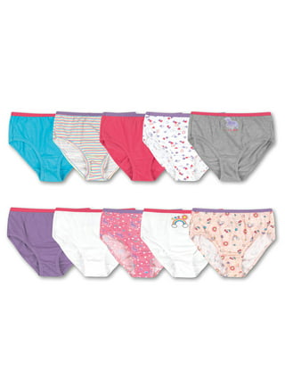 7-PACK Hanes Panties Girls Sz 12 Assorted Underwear 100% Cotton Multicolor  NWOT 