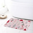 thumbnail image 3 of Pink Christmas Shower Curtain Decor, Abstract Christmas Tree and Grey Snowflake on Pink Shower Curtain for Bathroom 72X72 inch Polyester Fabric Bathroom Decoration Bath Curtains Hooks Included, 3 of 5