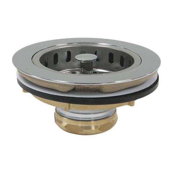 Perfect Putty SinkStrainer, D1-1/2", Brass, Plstic, Chrome 59-3200
