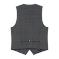 thumbnail image 2 of Cloudstyle Men's V-Neck Checkered Vest, Adjustable Casual Sleeveless Jacket with Side Pockets, 2 of 10