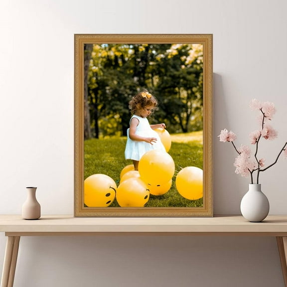 Thin Antique Gold Picture Frame