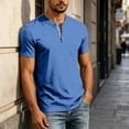 thumbnail image 3 of Henley Style for Mens T Shirt Casual Short Sleeve Summer Tee Lightweight Loose Fit Button Neck Pullover Top Daily T-Shirts, 3 of 6