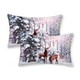 thumbnail image 1 of Fundas Decorativas para Almohadas AGAYNA 30x51 cm Ciervo Invernal Paquete de 2, 1 of 5