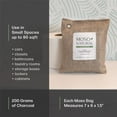 thumbnail image 3 of Moso Natural Air Purifying Bag, 200g Beige, Bamboo Charcoal Odor Absorber and Small Space Deodorizer, Closet Odor Eliminator and Car Air Freshener, 3 of 8