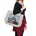 thumbnail image 2 of Mountain Shopping Bag, Matterhorn Summit Clouds Hill Scenery Glacier Natural Beauty Image Print, Eco-Friendly Reusable Bag for Groceries Beach and More, 15.5" X 14.5", Cream, by Ambesonne, 2 of 2