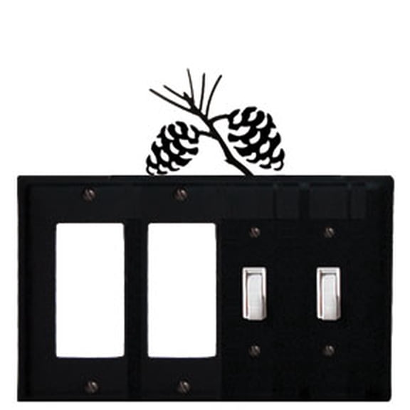 Pinecone Double GFI CUSTOM Product Double Switch Cover