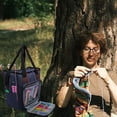 thumbnail image 4 of Bolsa para tejer, bolsa para guardar hilo, organizador para guardar hilos de algodón, agujas de tejer, ganchos de crochet y otros accesorios., 4 of 5