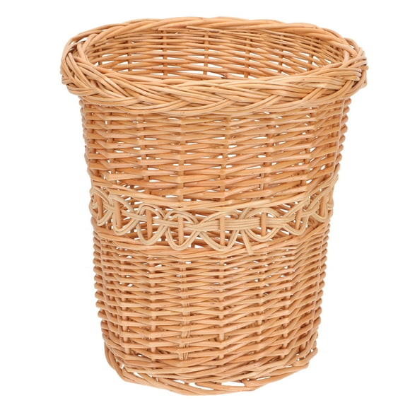 Lidded Storage Bins Rattan Wicker