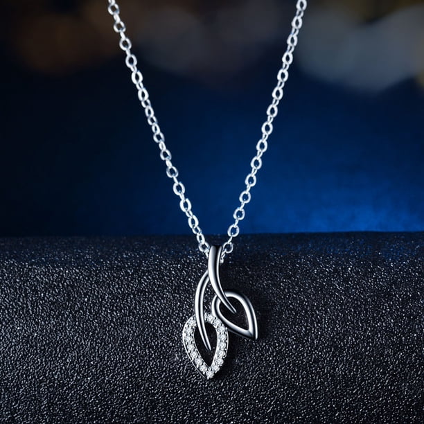 Collar para mujer, joyería para mujer, collar de rama de cobre, colgante de cristal femenino, cadena de clavícula, regalo, collar de cobre