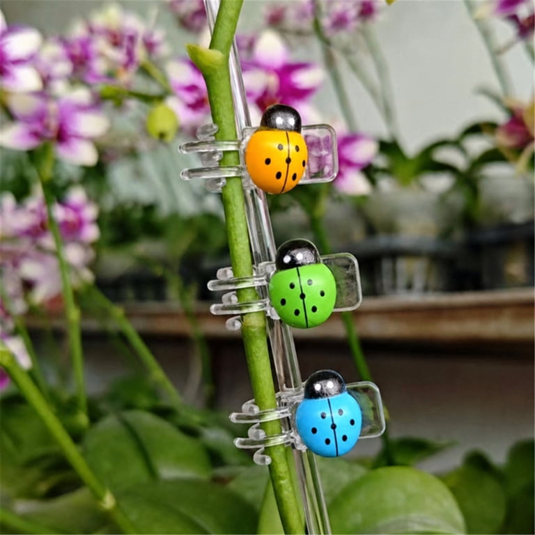 Press-Open Flower Stake Clips with a Repositionable Spring Design for ...