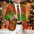 thumbnail image 2 of MUXiin Boys Jacket Christmas Suit for Boy Christmas Snowflake Print Blazer, Festive Casual Suit for Holiday Party,Watermelon Red,7-8 Years, 2 of 5
