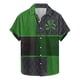 thumbnail image 1 of Blusa y camisa de manga corta con cuello vuelto para hombre, blusa de moda para el Día de San Patricio con estampado de manga corta y solapa., 1 of 4