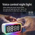 thumbnail image 4 of Big Digital Dual Alarm Clock, Bluetooth Speaker with HIFI Stereo, Compact Clock for Bedroom, Colorful LED Lights, USB Charger, LED Display Digital Alarm Clock for Teens Girls Boys (White), 4 of 6