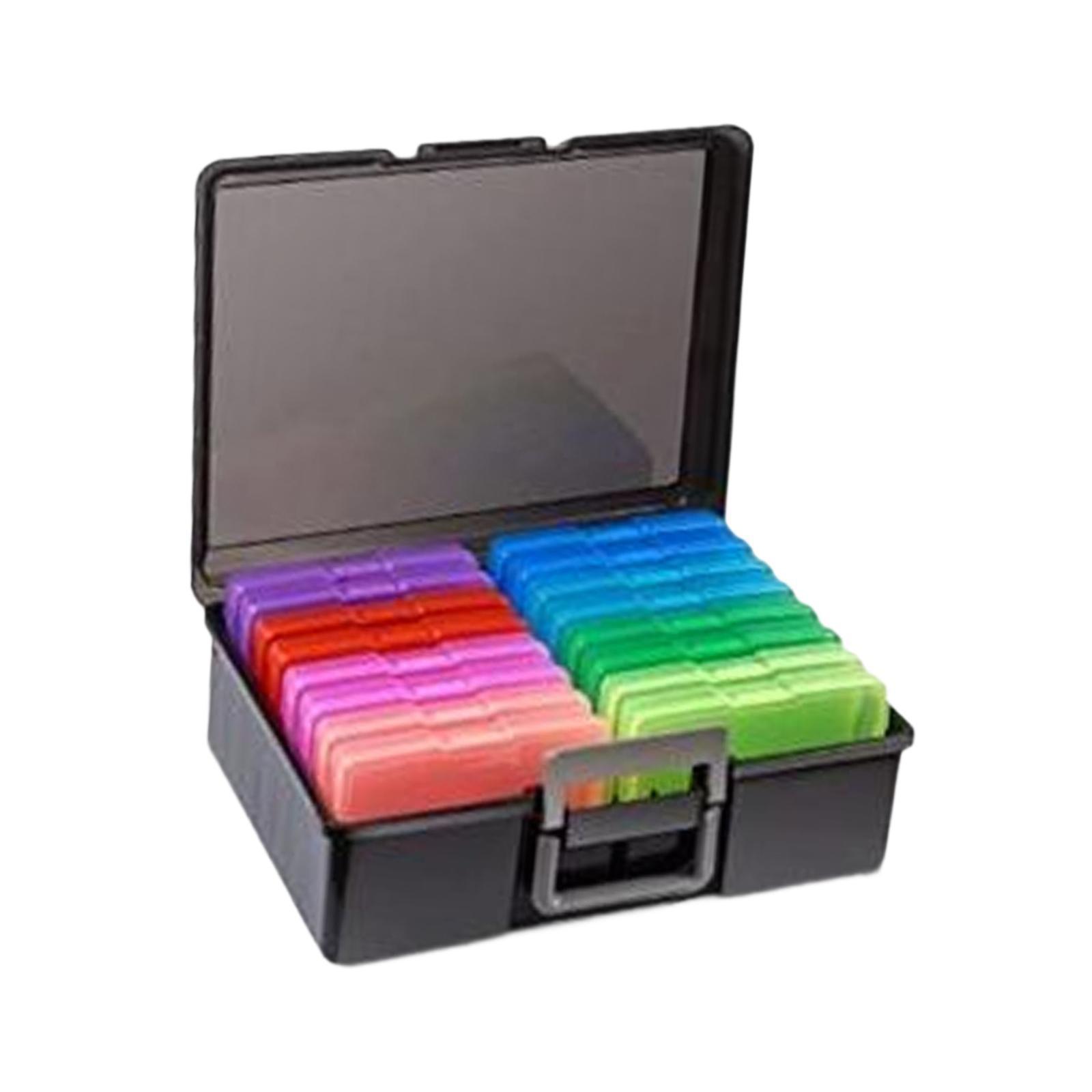 Fiocias Photo Box Photos Organizer Office Sturdy Transparent Portable for Greeting Cards