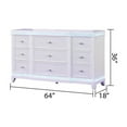 thumbnail image 6 of Modern Style King 4PC Storage Bedroom Set Made with Wood in Milky White, 6 of 16