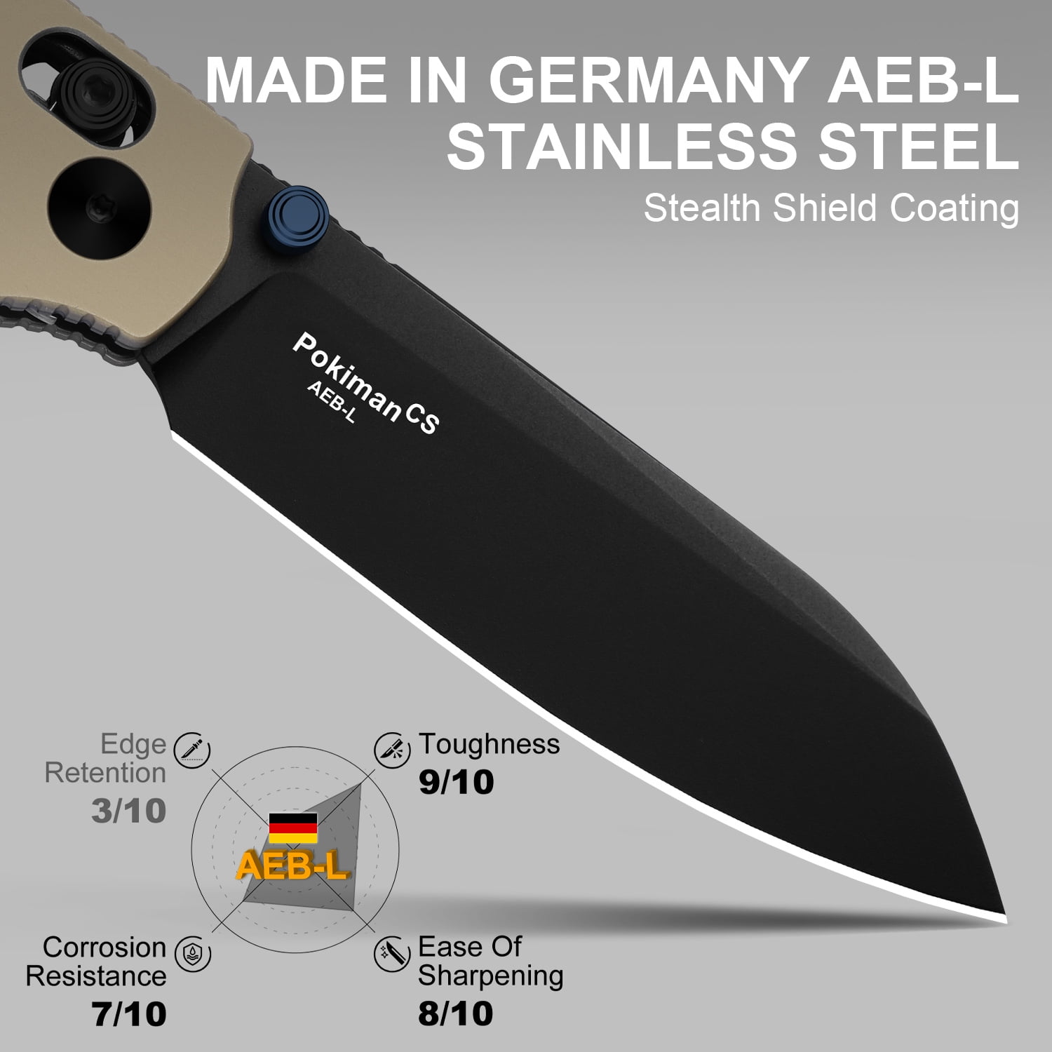 Kizer Pokiman CS EDC Folding Pocket Knife AEB-L Blade Aluminum Handle V3789A6