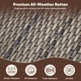 thumbnail image 6 of Jentlehouse Outdoor 3-Seat Patio Sofa Furniture, All-Weather Gray Wicker Couch with Deep Seat Anti-Slip Cushion, Gray, 6 of 7